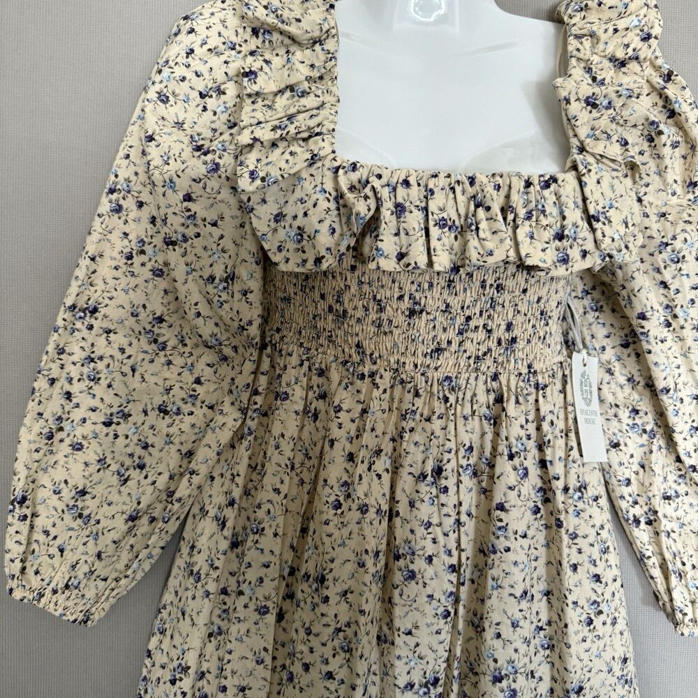 Tuckernuck Hyacinth House Floral Mini Dress Extra Small Womens Cottagecore New - Picture 2 of 11